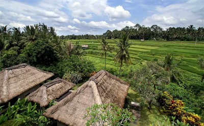 008 - villa accomodation with rice field view or river valley view